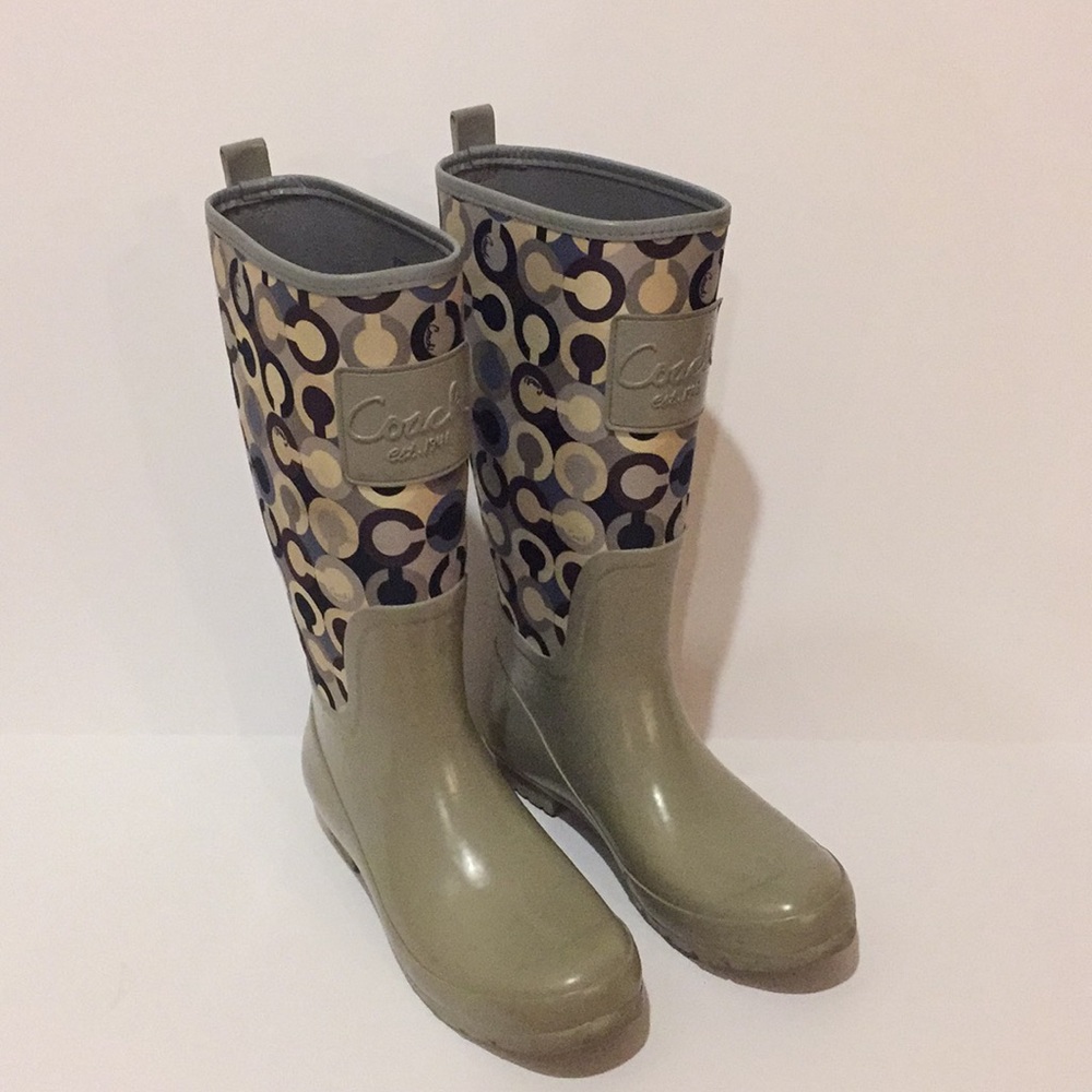 Coach Pearl Graphic Rainboots